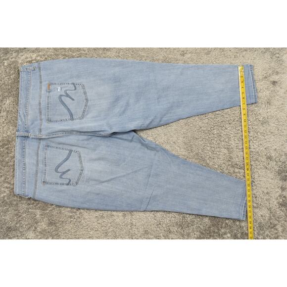 Melissa McCarthy Seven7 Jeans 26W Blue Straight Plus Girlfriend Stretch Fabric - Picture 5 of 9